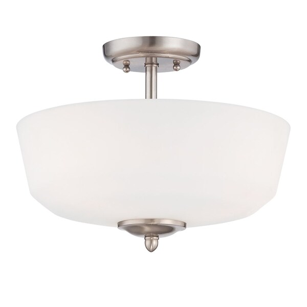Designers Fountain 14.5in Darcy 2-Light Brushed Nickel Ceiling Light Semi-Flush Mount 15006-SF-35 - main